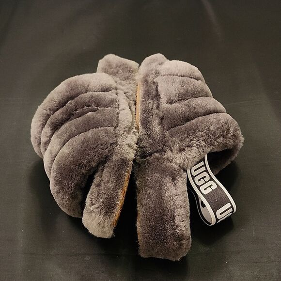 BRAND NEW UGG GIRLS FLUFF YEAH MARBLE SLIDE SANDAL R3 - Picture 10 of 14